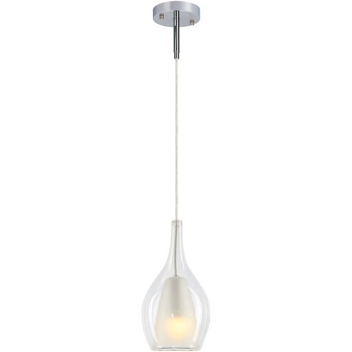 Jericho 1 Light 5.88 inch Chrome Pendant Ceiling Light