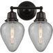 Aditi Geneseo 2 Light 14.5 inch Matte Black Bath Vanity Light Wall Light, Aditi