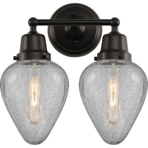 Aditi Geneseo 2 Light 14.5 inch Matte Black Bath Vanity Light Wall Light, Aditi