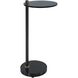 Steward 23.25 X 9.5 inch Black Marble and Black Glass with Brushed Brass Drink Table