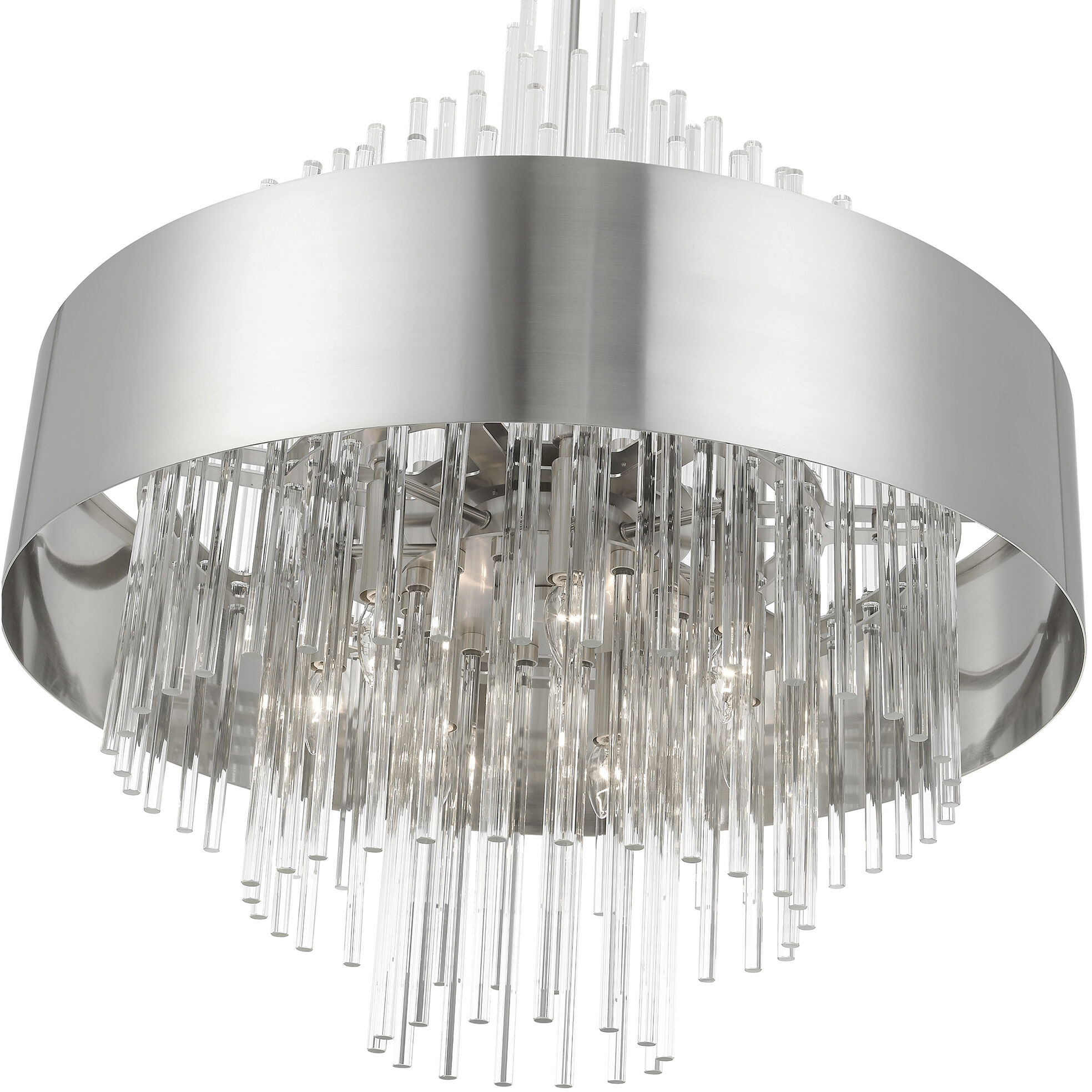 Orenburg 14 Light 35 inch Brushed Nickel Large Pendant Chandelier Ceiling Light