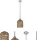 Depok 1 Light 8.25 inch Brushed Steel Pendant Ceiling Light