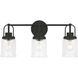 Anders Bath Vanity Wall Light in Midnight Black
