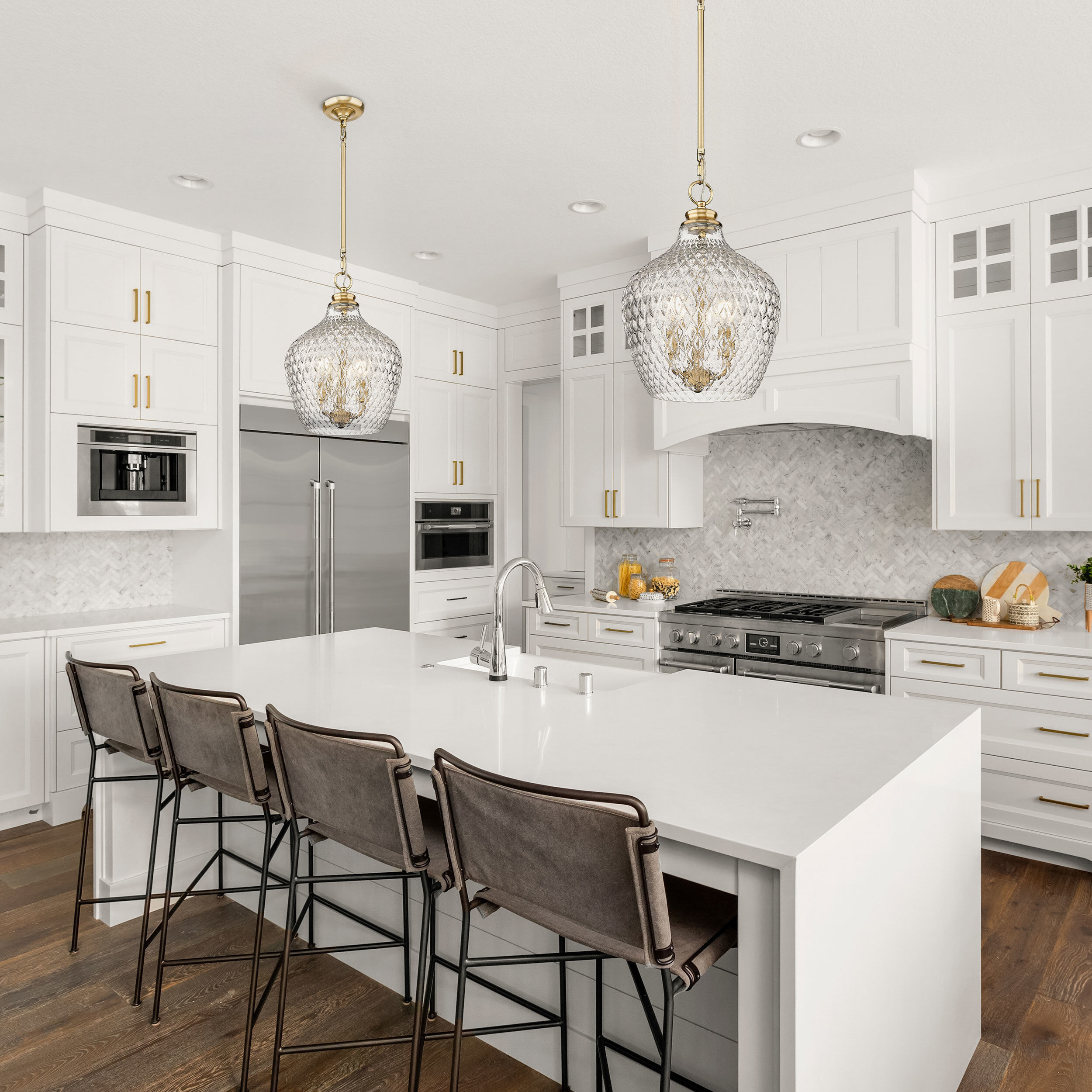 Adeline Pendant Ceiling Light in Modern Brushed Gold