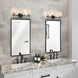 Brooke 3 Light 22.5 inch Black Bathroom Vanity Wall Light