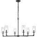 Fitzroy 6 Light 34 inch Matte Black Chandelier Ceiling Light