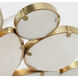 kate spade new york Lloyd 3 Light 13 inch Soft Brass Round Flush Mount Ceiling Light in Alabaster, Medium