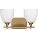 Drew & Jonathan Toffino 2 Light 16 inch Satin Brass Wall Bath Fixture Wall Light