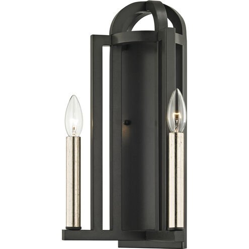 Grayson 2 Light 9.25 inch Textured Bronze Wall Sconce Wall Light
