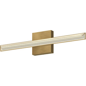 Saphir 23.13 inch Black with Brushed Gold Vanity Light Wall Light