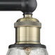 Conesus 2 Light 15 inch Black Antique Brass Bath Vanity Light Wall Light