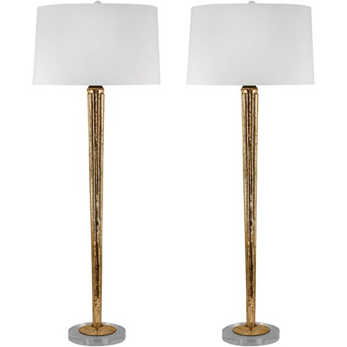 Mercury Glass 37 inch 100 watt Gold Mercury Buffet Lamp Portable Light in Incandescent