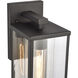Augusta 1 Light 13.75 inch Matte Black Outdoor Sconce