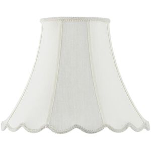 Bell Eggshell 12 inch Shade Spider, Vertical Piped Scallop