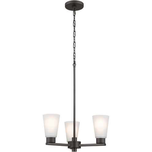 Stamos 3 Light Olde Bronze Chandelier Ceiling Light, Small, 1 Tier