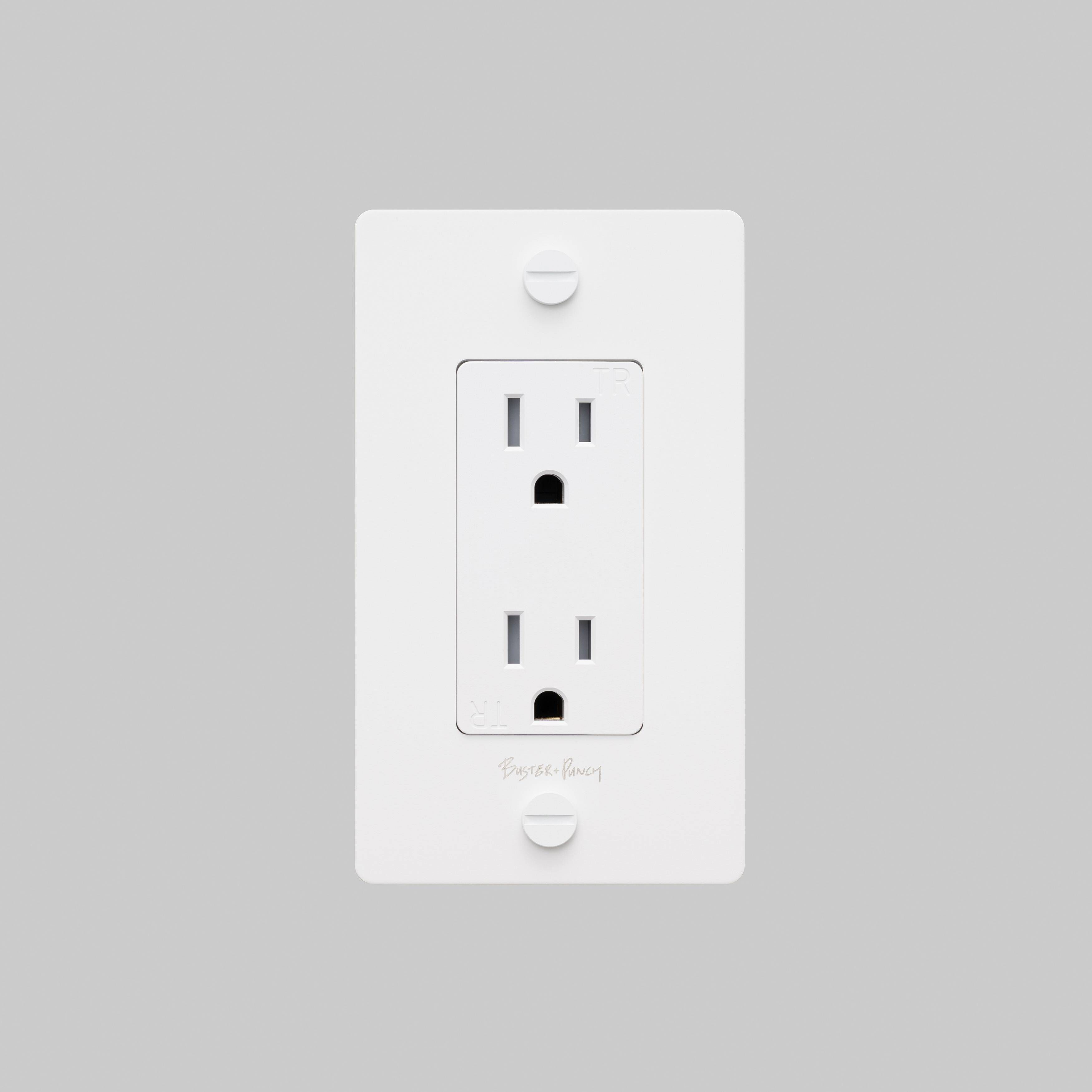1G Duplex 125 White Outlet