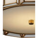 Daze LED 18.5 inch Antique Brass Flush Mount Ceiling Light