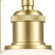 Ballston Cindyrella 1 Light 6 inch Satin Gold Sconce Wall Light in Incandescent, Matte White Glass