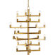 Andre 28 Light 33 inch Brass Chandelier Ceiling Light, Medium