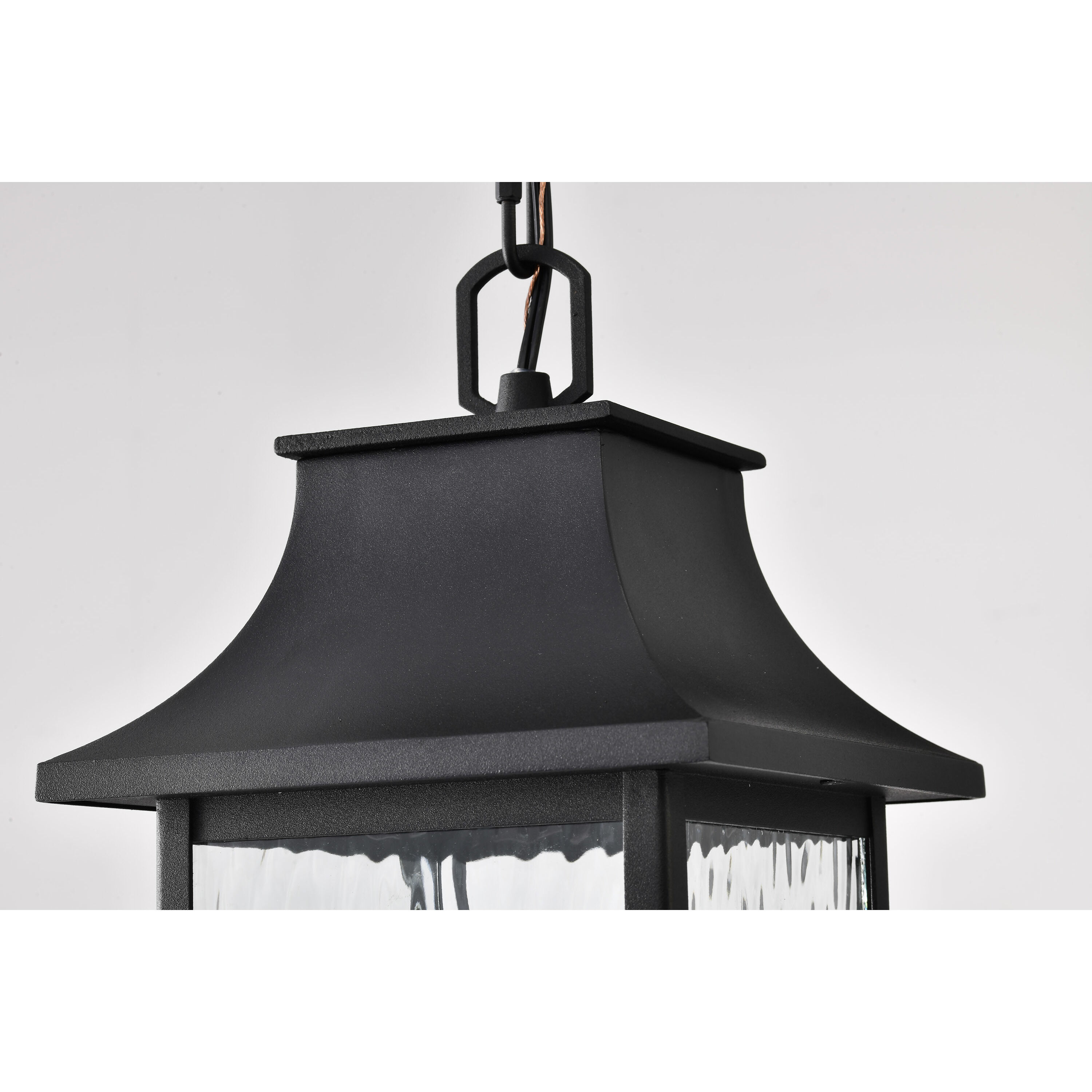 Austen LED Matte Black Outdoor Hanging Fixture