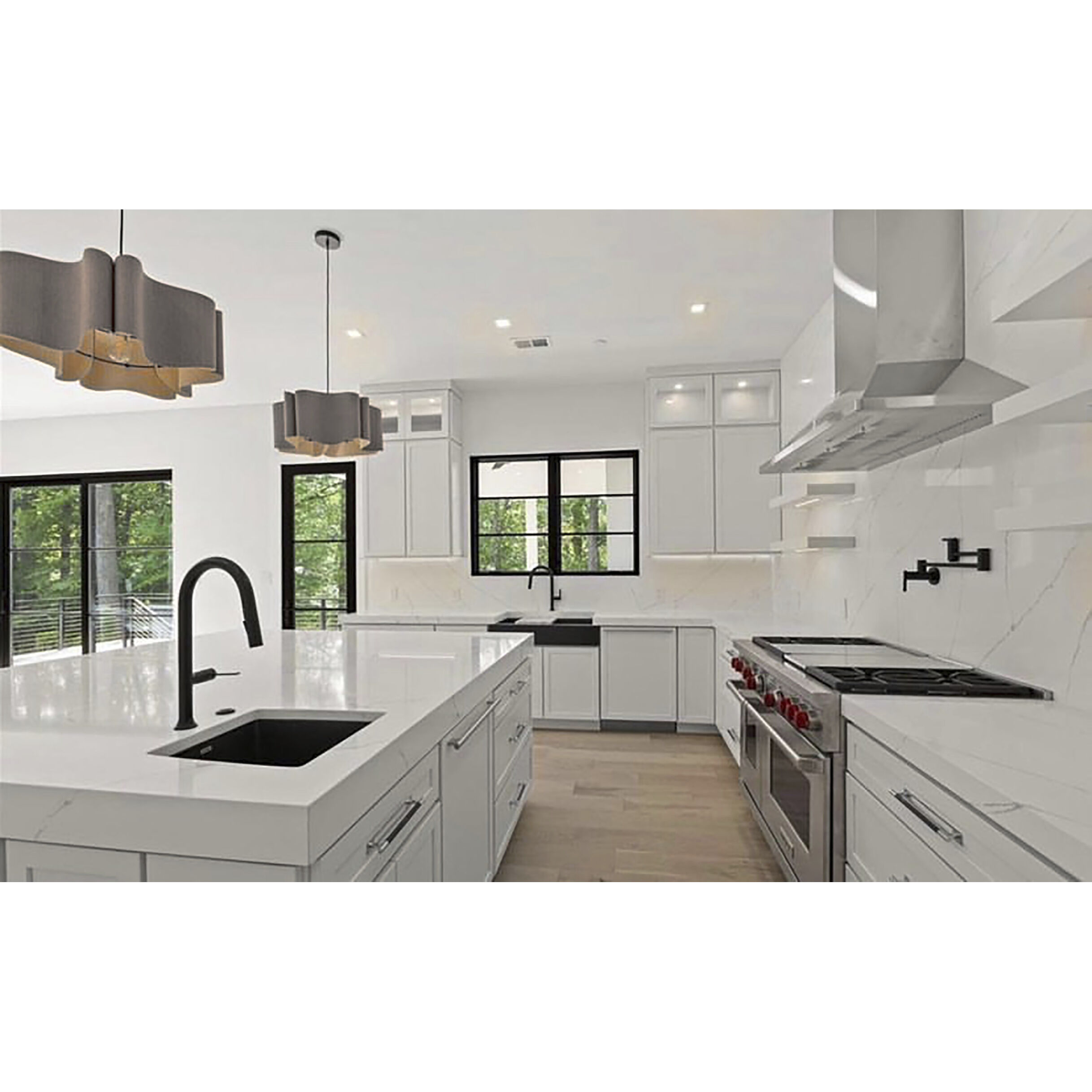 Paulina 1 Light 23.6 inch Black Pendant Ceiling Light in Grey Oak/Ash, 24 in, WEP Collection