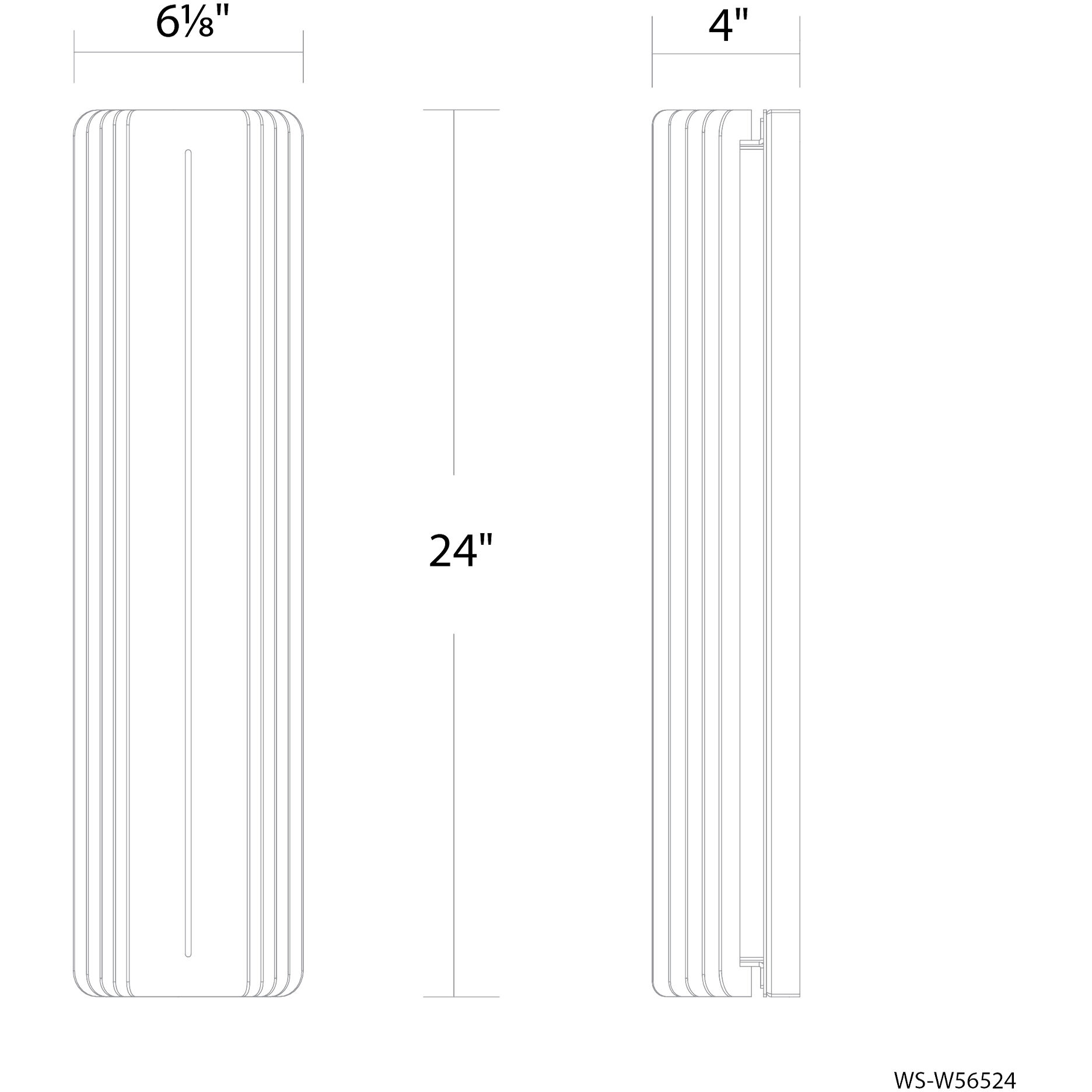 Kane LED 24 inch Black Outdoor Wall Lighting in 2700K