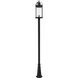 Roundhouse 1 Light 125.25 inch Black Outdoor Post Mounted Fixture