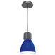 Architectural LED 5 inch Grey Powder Coated Pendant Ceiling Light in Architectural Cobalt Blue
