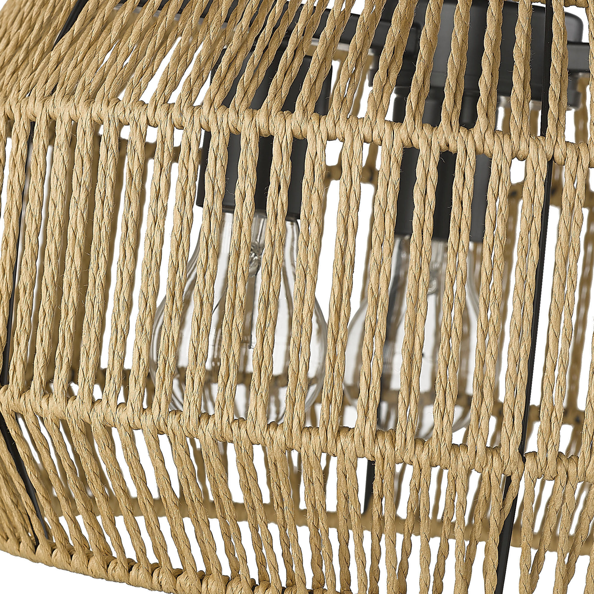 Marlee 3 Light 14 inch Matte Black Semi-Flush Mount Ceiling Light