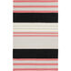 Sheffield Market 96 X 60 inch Coral, Black, Light Gray, Butter Rug