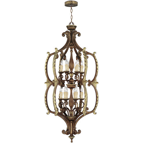 Seville 12 Light 28 inch Palacial Bronze with Gilded Accents Foyer Ceiling Light