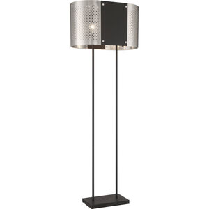 Noho 62.5 inch 100.00 watt Brushed Nickel W/ Sand Coal Floor Lamp Portable Light