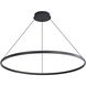 Veritas LED 70.88 inch Sand Black Ring Chandelier Ceiling Light
