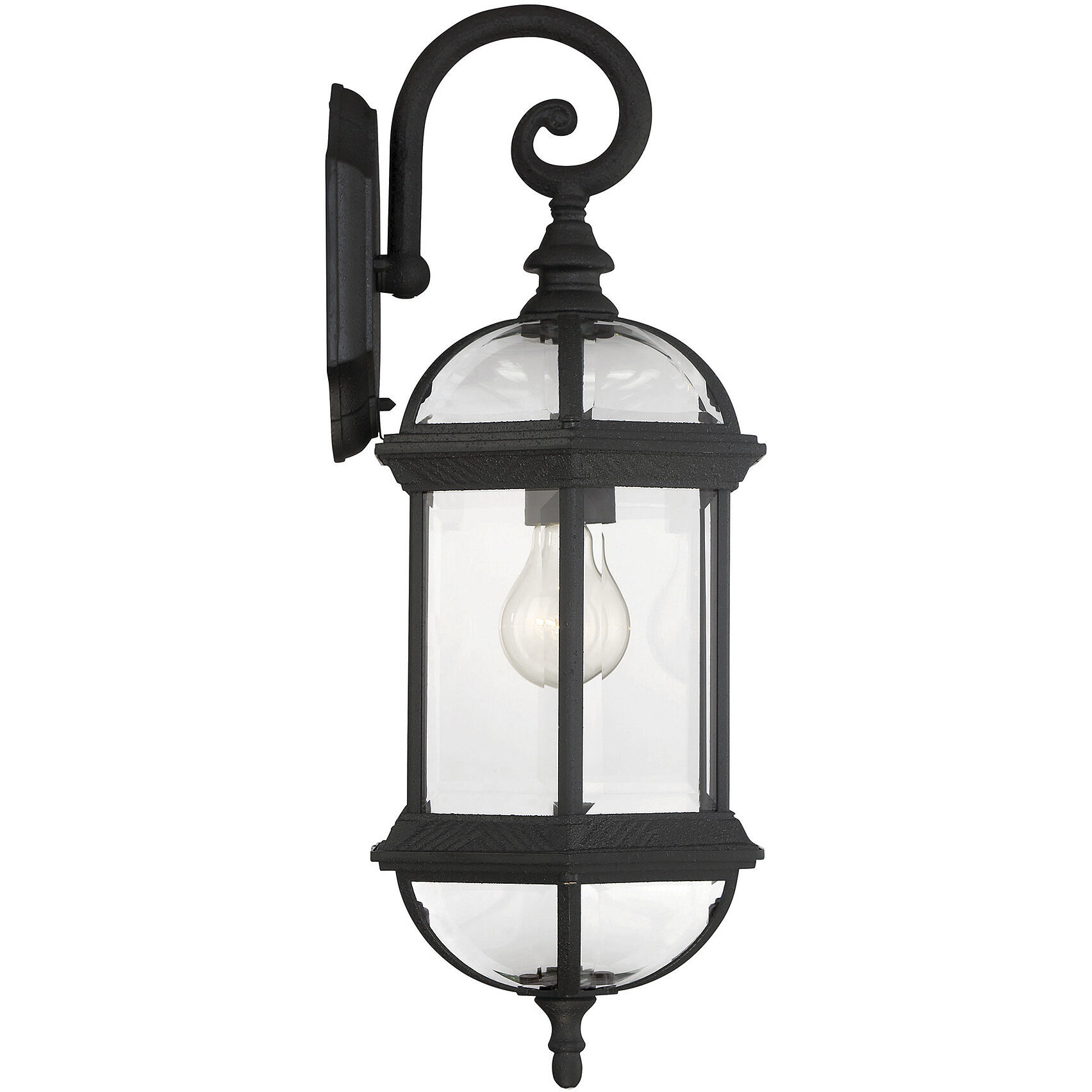 Kensington Outdoor Wall Lantern in Black