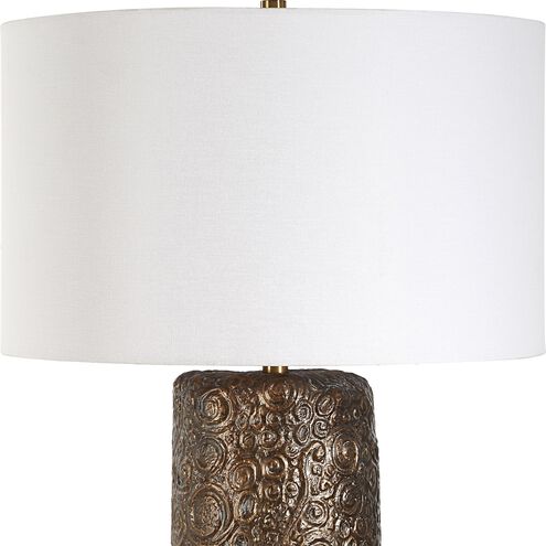 Malaga 35.5 inch 150.00 watt Distressed Aged Bronze and Brass Table Lamp Portable Light