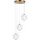 Matteo Lighting Belange LED 15 inch Aged Gold Brass Pendant Ceiling Light C69603AGCL - Open Box