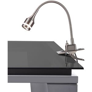 Adesso Prospect 10 inch 3.00 watt Steel Clip Lamp Portable Light in Brushed Steel 3217-22 - Open Box
