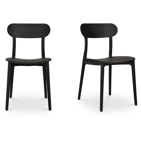 Kent Black Outdoor Dining Chair, Set of Two