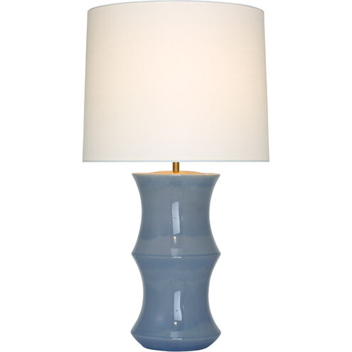 AERIN Marella 33 inch 15 watt Polar Blue Crackle Table Lamp Portable Light, Medium