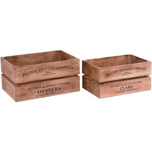 Pacific Oyster Co 16 X 11 inch Natural with Black Box