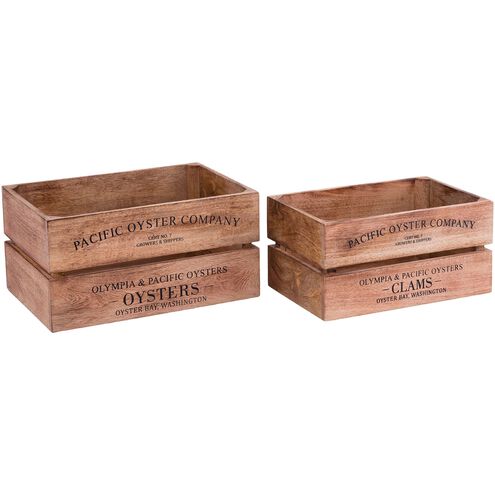 Pacific Oyster Co 16 X 11 inch Natural with Black Box