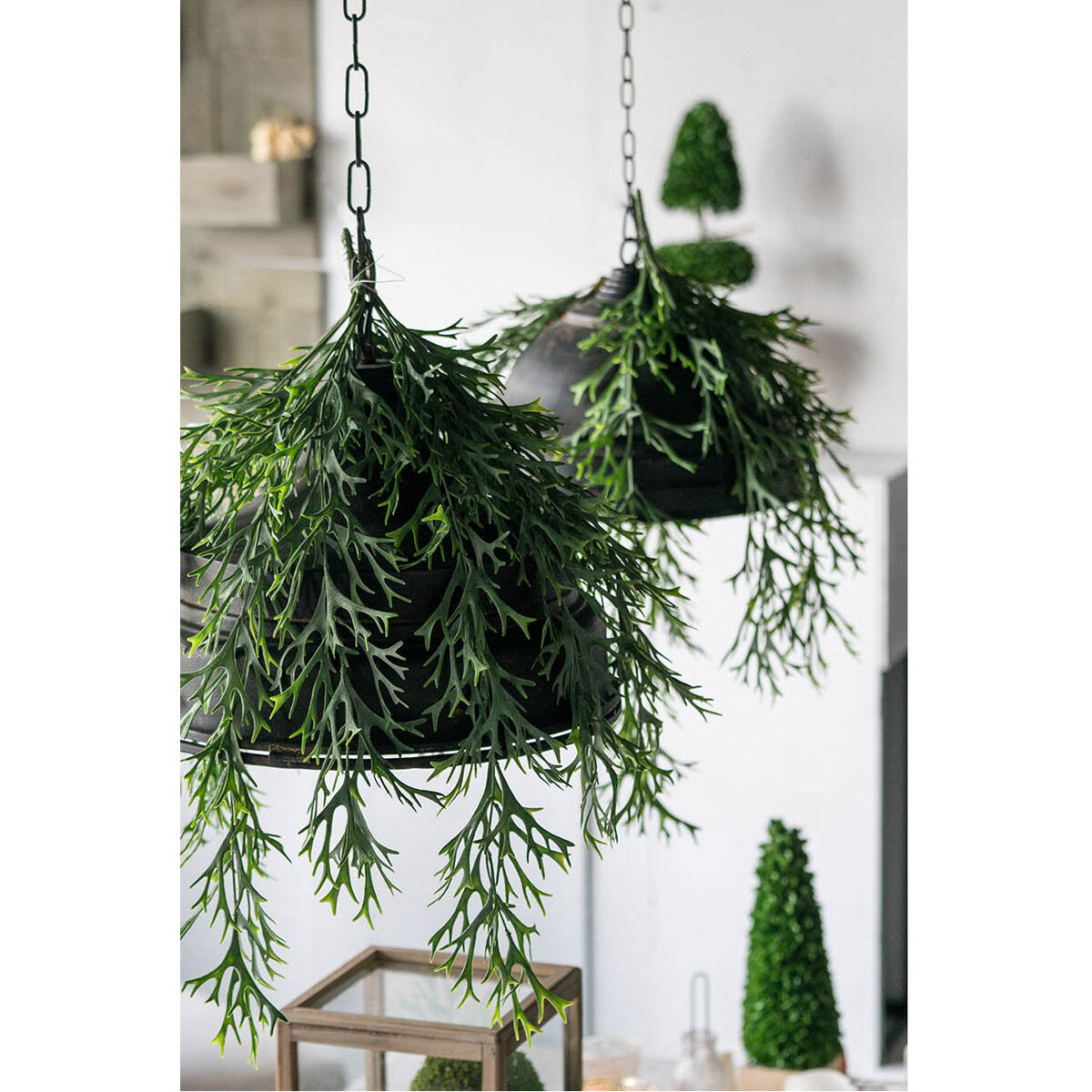 Faux Baby Reindeer Grass Green Floral Décor