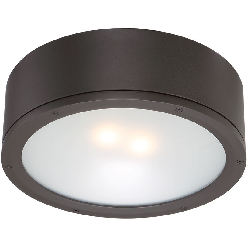 Tube LED 12 inch Bronze Outdoor Flush