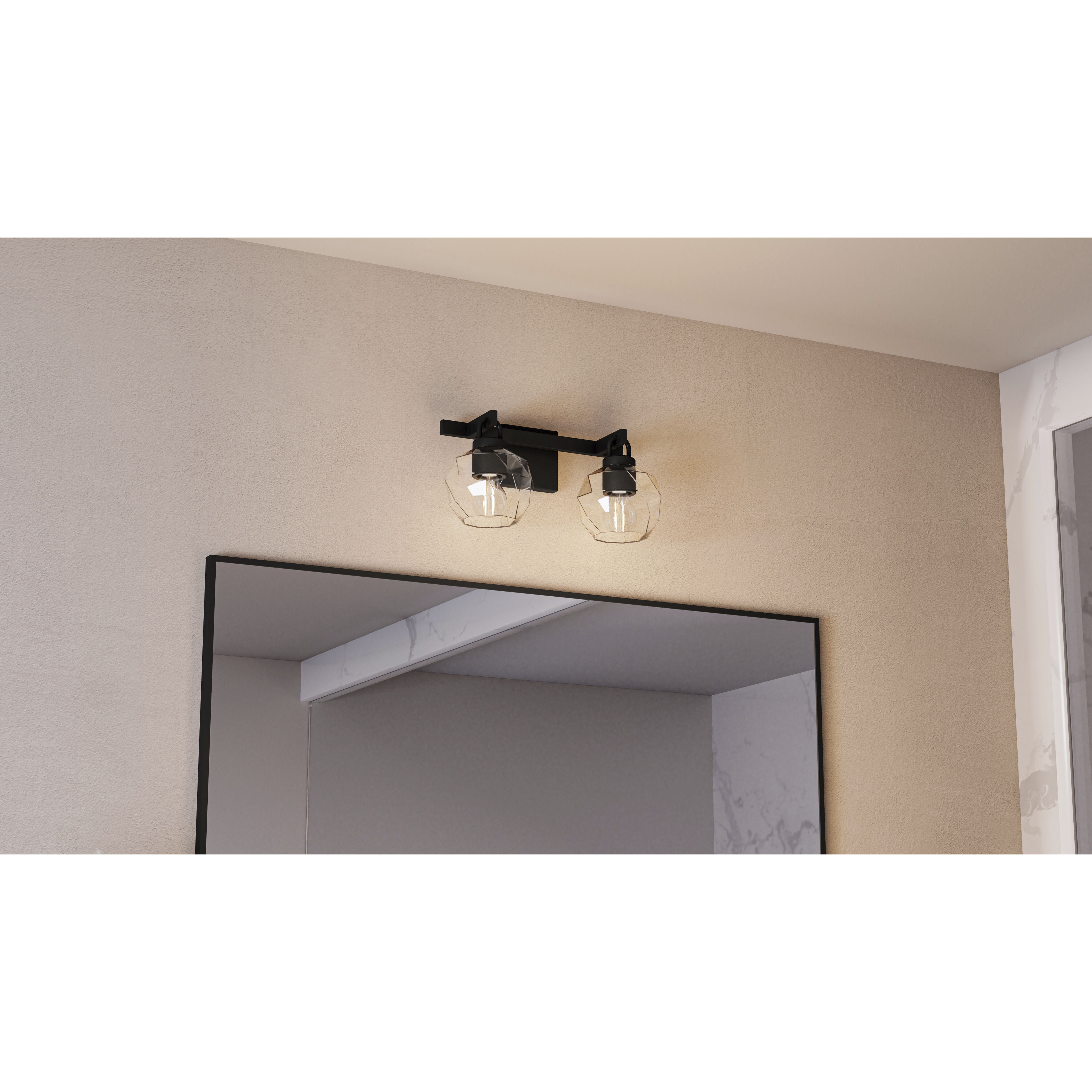 Celina 2 Light 16 inch Matte Black Bath Light Wall Light, Medium