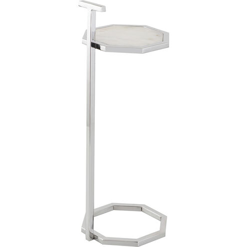 Daro 24 X 9 inch Nickel and White Accent Table