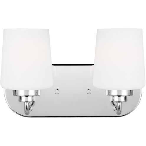 Windom 2 Light 12 inch Chrome Wall Bath Fixture Wall Light