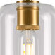 Tyrone 1 Light 5.5 inch Black and Soft Gold Mini Pendant Ceiling Light