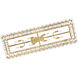 Simone LED 48 inch Burnished Gold Chandelier Ceiling Light in Alabaster, Linear & Oval