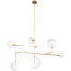 AERIN Linnea LED 58.75 inch Hand-Rubbed Antique Brass Chandelier Ceiling Light