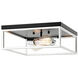 Clarke 2 Light 13 inch Black and Chrome Flush Mount Ceiling Light